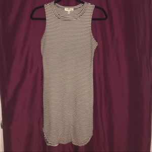 White and Black Stripped Dress